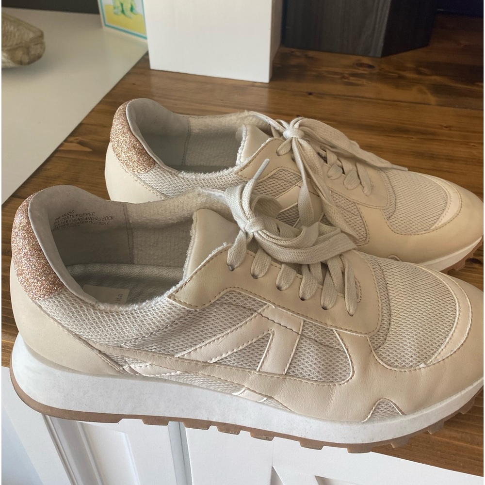 Dolce Vita sneakers with glitter heel- ONLY WORN ONCE.